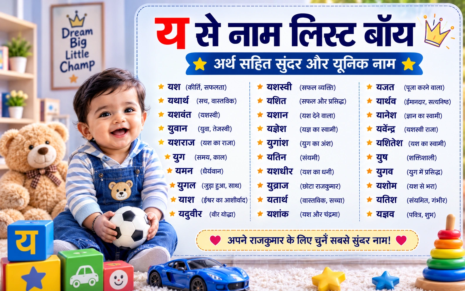 य से नाम लिस्ट बॉय – 120+ सुंदर और अर्थपूर्ण लड़कों के नाम य से नाम लिस्ट बॉय, य से नाम लिस्ट बॉय हिन्दू, य से नाम लिस्ट बॉय 2026, य से नाम लिस्ट बॉय राजपूत,