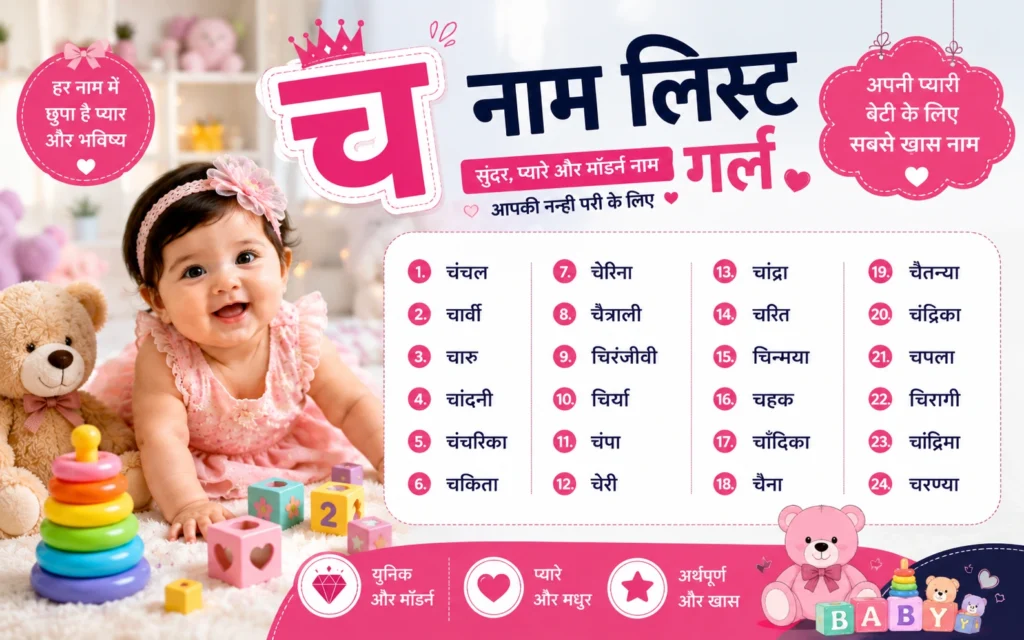 च नाम लिस्ट गर्ल Modern – बेटी के लिए 120+ सुंदर और यूनिक नाम च नाम लिस्ट गर्ल Modern