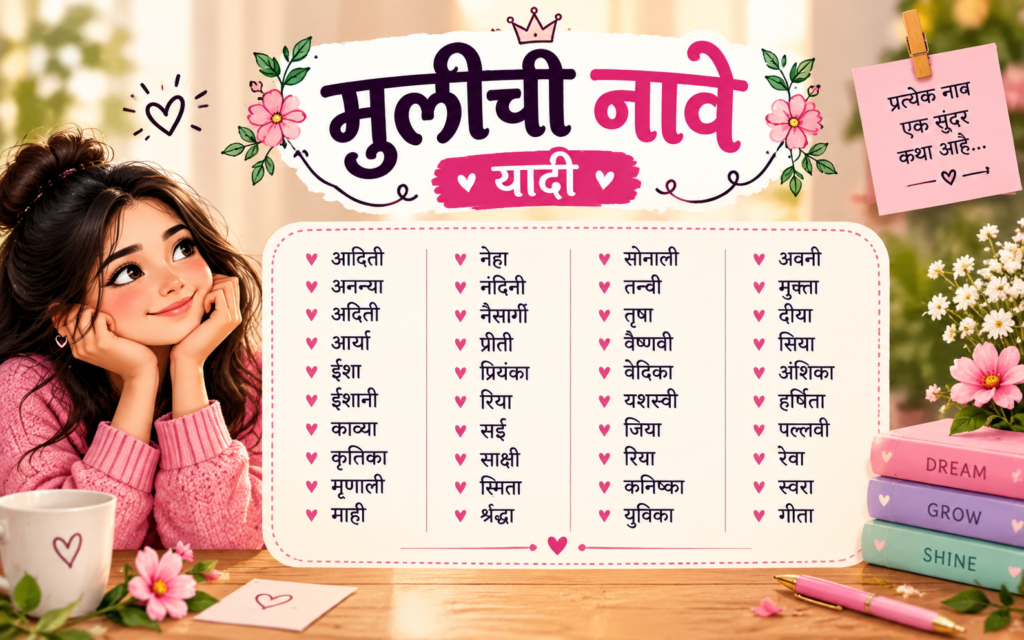 मुलींची नावे यादी मराठी