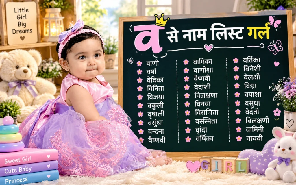 व से नाम लिस्ट गर्ल