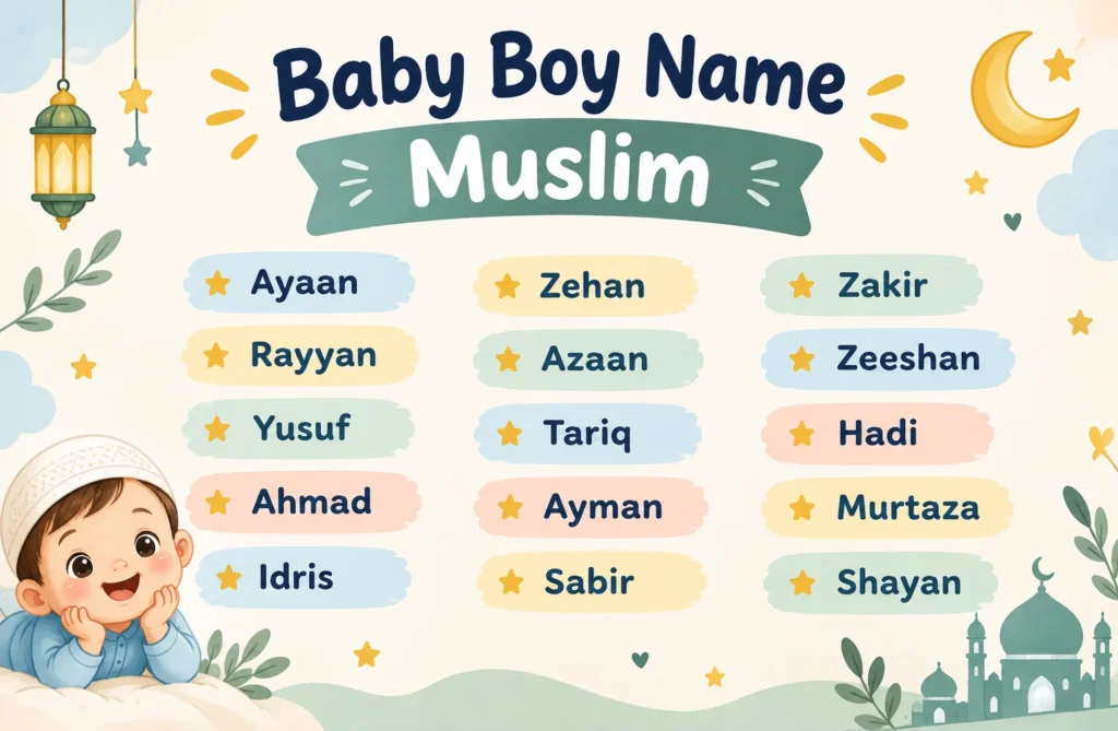 Baby Boy Name Muslim 2026: अर्थ के साथ नए और अनोखे नामों का संग्रह Baby Boy Name Muslim
