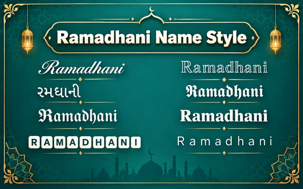 Ramadhani Name Style: सबसे स्टाइलिश फ़ॉन्ट, बायो और स्टेटस डिज़ाइन Ramadhani Name Style