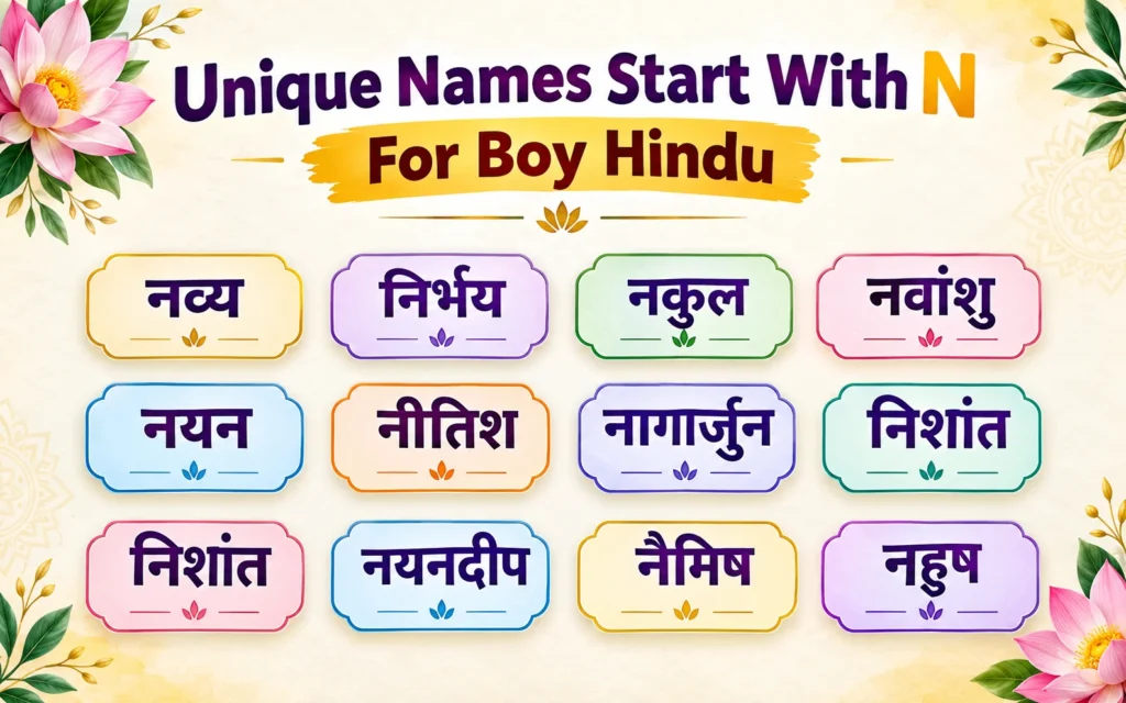 Unique Names Start With N For Boy Hindu
